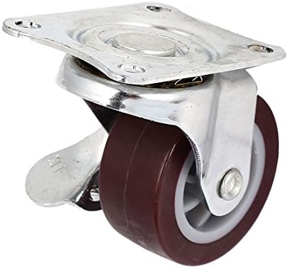 Aexit 50mm Casters duros de borracha de placa superior de placa de placa de placa de placa de placa de rodas rodas -rodas