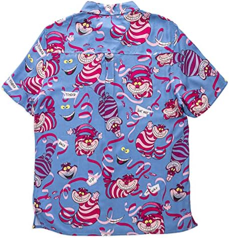 Loungefly Disney Chesshire AOP Button Up, tamanho grande