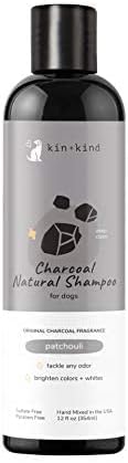 Kin+Kind Dog Shampoo - Removedor de sujeira e sujeira profunda e odor com carvão ativado para cães, fórmula suave com aloe