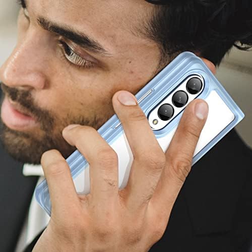 A caixa de telefone Clear Case Compatível com Samsung Galaxy Z Fold 3 5g, [Proteção de grau militar] Tampas de proteção híbridas