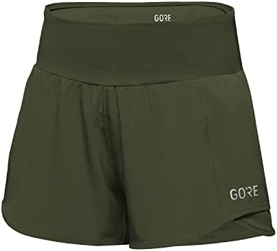 Gore usa shorts de placa padrão feminina, utilidade verde, xxs/00