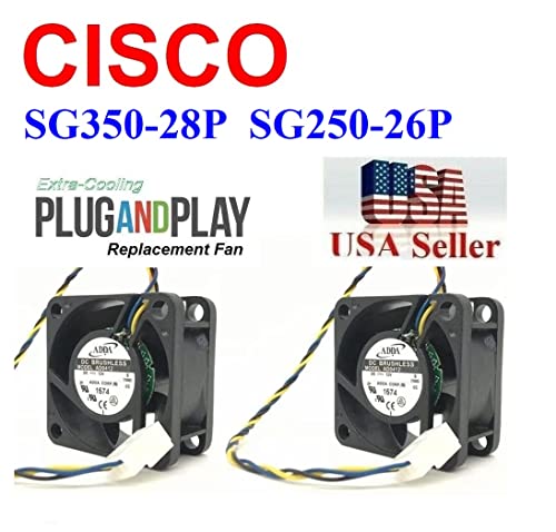 2x novos ventiladores de substituição compatíveis para Cisco SG350-28P ou SG250-26P