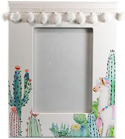 Barry Owens Co. Inc. Llama e Cactus Design Photo Frame, segura uma imagem de 5 polegadas x 7 polegadas