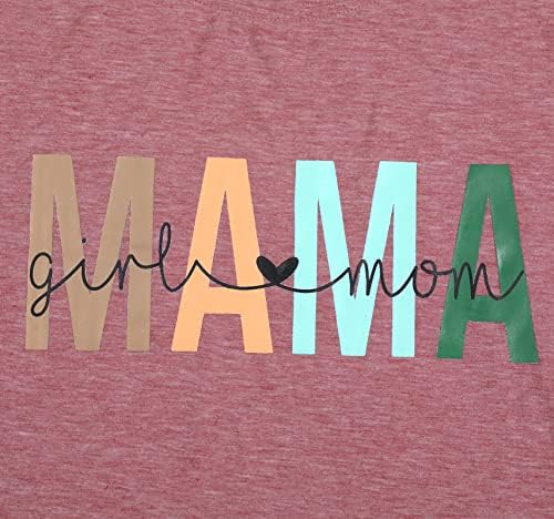 Mama camisa para mulheres mãe de meninas camisa camisa do dia das mães Top de presente