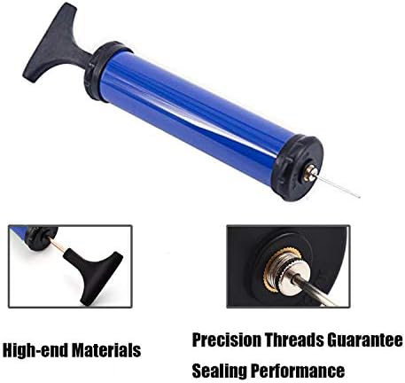 Conjunto de bombas de bola esportiva HDNNC - bomba de basquete de 8 de ar com 4 bicos de agulha de inflação 2 e 1 mangueira de borracha - inflação precisa - basquete - futebol - anel de natação - balão