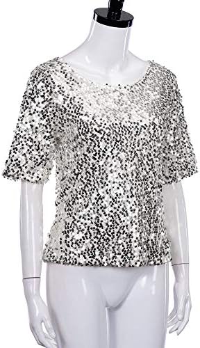 NREALY TOPS lantejous femininas de moda Sparkle coctail festa casual top top tops camisa