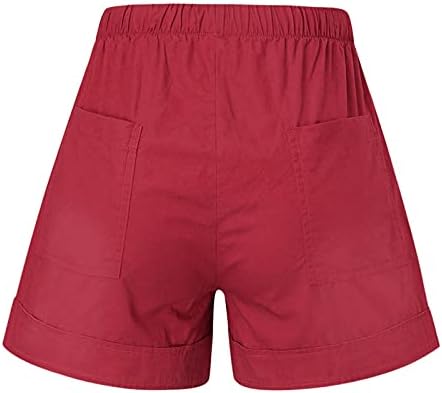 Vedolay shorts leves femininos casuais calças de calça curta e elástica de cintura elástica shorts de exercícios confortáveis