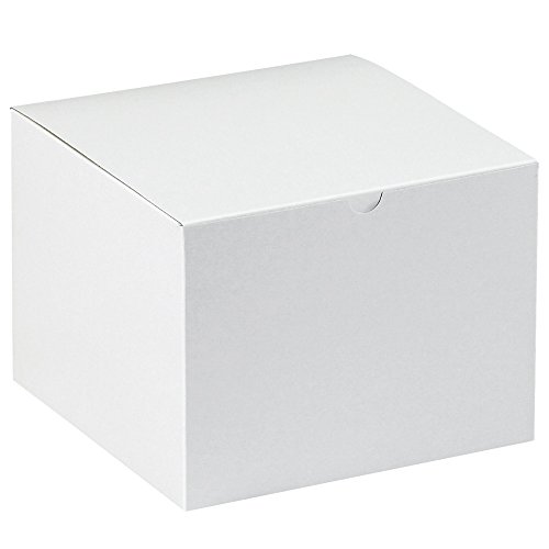 Caixas de presente de suprimento de pacote superior, 8 x 8 x 6 , branco