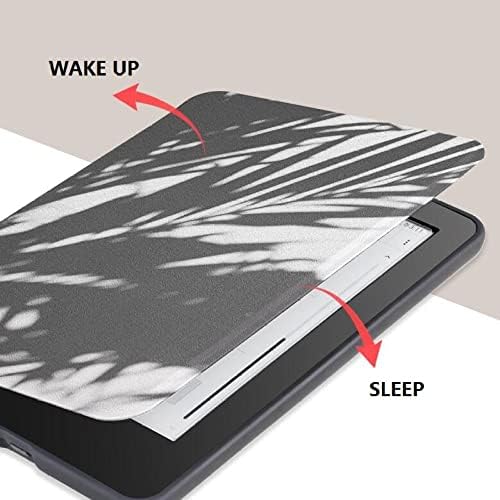 Caso Lyzgf para Kindle - Única capa em preto e branco Kindle Paperwhite 1/2/3/4, casos de modelos de jovens para jovens com acordamento