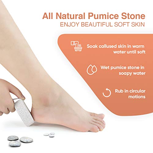 Jogi Life - todas as pedras naturais de pedra -pomes | Removedor de calos duro | Esfoliador premium de arquivador de pés para remover a pele morta |