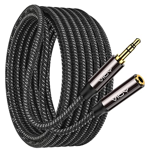 Cabo de extensão de fone de ouvido VIOY 10 pés, [concha de cobre, som de hi-fi] 3,5 mm masculino a fêmea de áudio