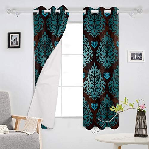 Cortinas/cortinas de blecaute para crianças Damasco Damasco Tratamentos de janelas florais ilhas grommet top cuttins for Living