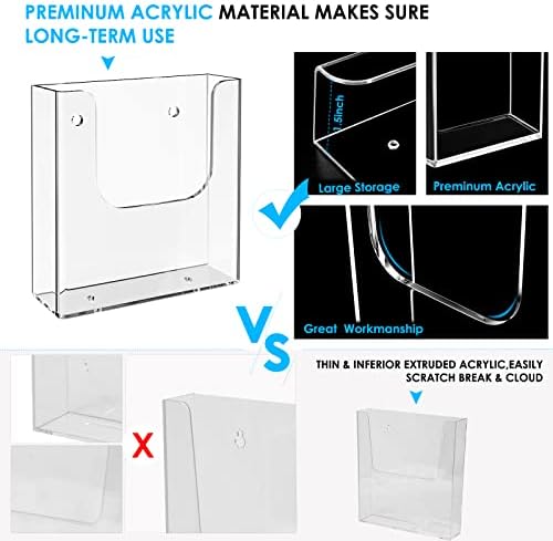 Suporte de folheto Maxgear 6 x 9 polegadas e 4 x 6 polegadas Titulares de literatura montados na parede