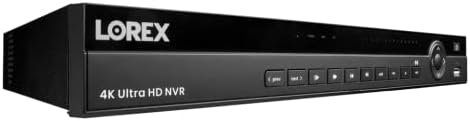 LOREX N882A64B Série Pro de 16 canais 4K Ultra HD 4TB Sistema de segurança Recorder de vídeo com Lorex Cloud, tempo