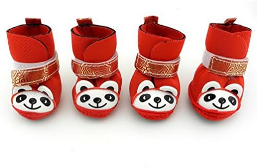 smalllee_lucky_store cwyp00017-vermelho-5 sapatos de cachorro para meninos, x-grande, vermelho