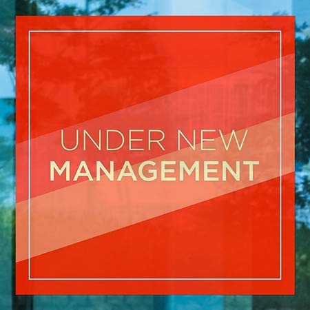 CGSignLab | Sob New Management -Modern Diagonal Janela se apega | 8 x8