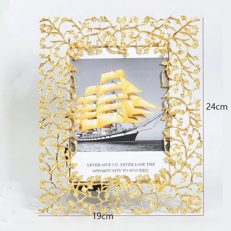 Zhaoleei Photo Frame Mini Decoração de casa Casamento caseiro Casal recomendado quadro de quadro de ouro