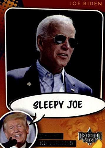 2020 Decisão de folhas Trump apelidos NN11 Joe Biden Trading Card