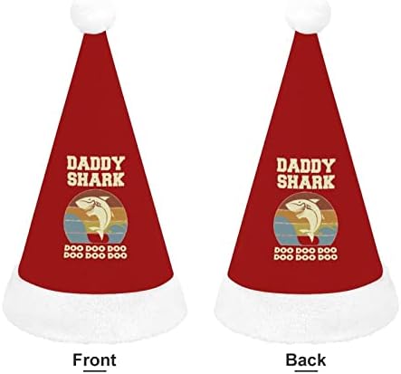 Daddy tubarão vintage hapsa de natal vintage travesso e belos chapéus de Papai Noel com borda de pelúcia e decoração de natal de conforto