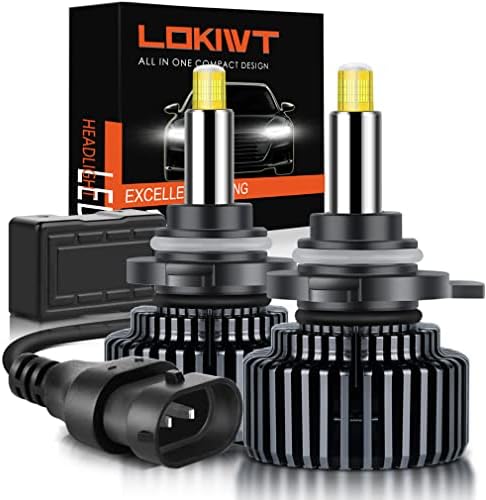 LOKIWT 9005 LED BULLS HB3 LED BULS 2023 NOVOSET 360 graus 6 lados CHIPS CSP 20000LM SUPER LIGADO XENON BRANCO KIT de conversão de