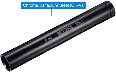 UXCELL 1/2 Drive por soquete de 21mm de impacto de profundidade, tamanhos de aço CR-V de 8 tratados com times, tamanhos métricos