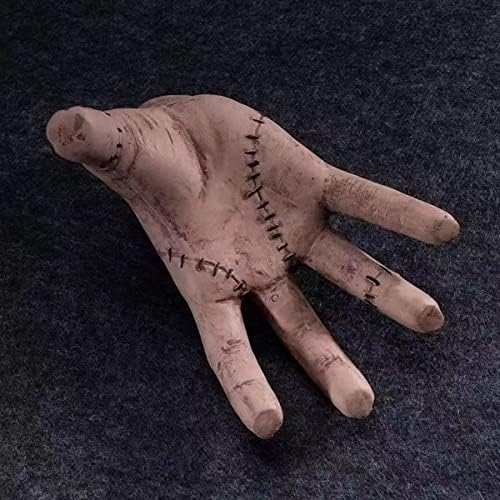 Scricor quarta -feira Addams Family Thing Hand para Latex ombro assustador realista Fake Hand Gothic Prop Halloween decoração