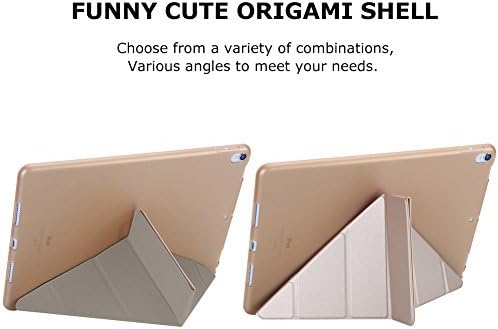 Novo caso do iPad 9.7 de 2017, novo iPad 9.7 2018 Case, capa de matek origami smart slim, 3D projetado com stand muti-ângulo AUTO AUTO/SLEEP