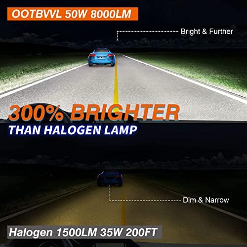 Ootbvvl Fit for Dodge charger9005xs Bulbos de farol de LED de feixe alto +9006xs Bulbos de farol LED BOLHAS BOTOS, FARECTROS DE