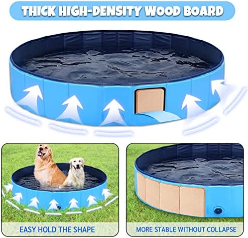 Piscina de cães Gostock para cães grandes, piscina infantil dobrada, piscinas para cães, piscina dobrável para cães