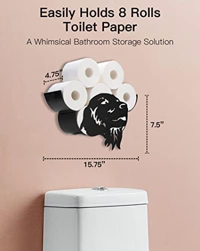 Golden Retriever Papocor de papel higiênico Rack, armazenamento de papel higiênico engraçado de meta