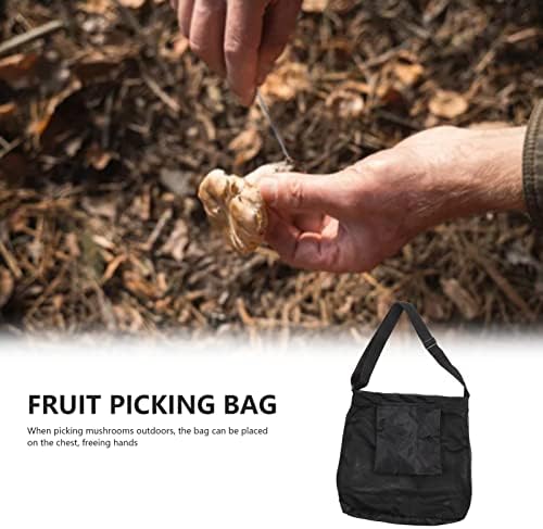 Drfeify Mushroom Collection Bag, poliéster, 43x42cm, bolsa de colheita de colheita de pomar de grande capacidade