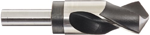 Michigan Drill 303 Série de aço de alta velocidade reduziu a broca de haste, haste redonda, flauta em espiral, 118 graus de ponto convencional, tamanho de 15/16