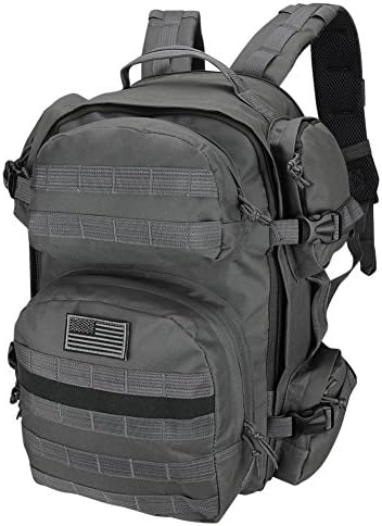 Grande Gunmetal Grey de Menina Expandível Tactical Tactical Molle Proady Backpack Daypack Bag