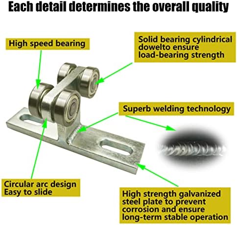 Siwood Electric Hoist Roller Roller Carrinho de 4 rodas Montagem 2pcs Silêncio para uso com 1-5/8 de largura e todos os 1-5/8