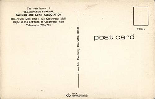 Clearwater Mall - Casa da Clearwater Federal Savings and Loan Association FL original Vintage Postcard
