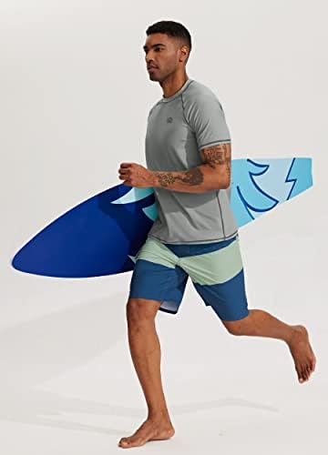 Camisas de natação de Rashguard masculinas de Willit UPF mais de 50 camisas de proteção solar de manga curta SPF camisa de praia
