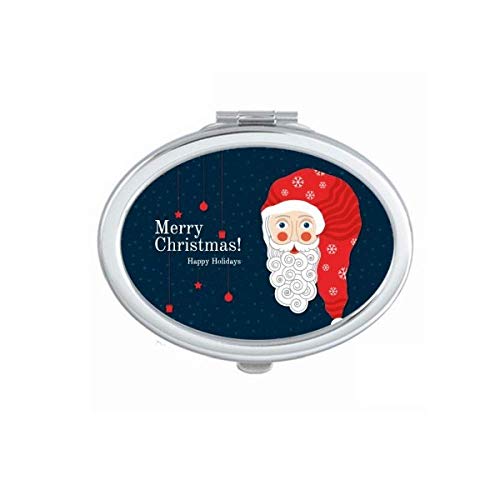 Merry Mas Santa Santa Espelho Portátil dobra maquiagem de mão Double lateral óculos