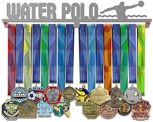 Victory Habers Water Polo Medal Hanger Display - Prêmio Montado de Parede Holder de metal - Rack de aço inoxidável