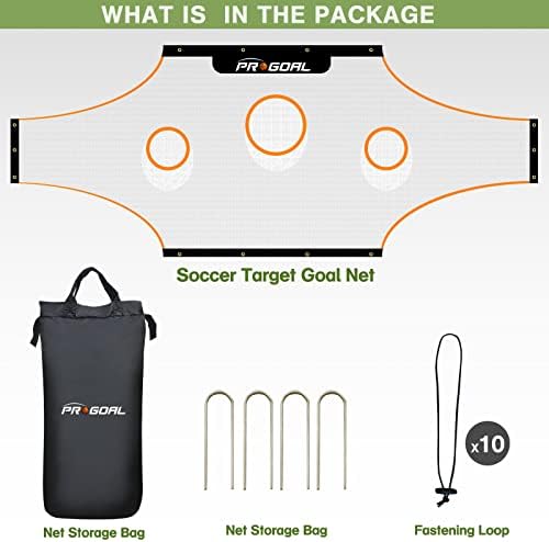 NETS DE TREINAMENTO DE TERGUNS DE METORES DE SOCUCENTE PROGOAL - Treinamento de futebol de 24x8 pés/17x6,6ft/11x6 pés assessor