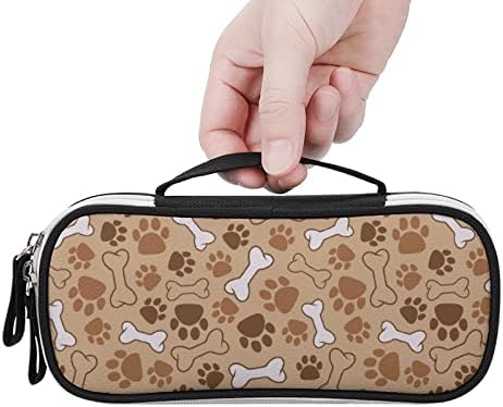 Funnystar Dog Pattern Case Lápis Caixa Cute Bolsa Lápis Saco de maquiagem Organizador da bolsa com zíper duplo