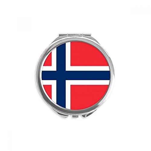 Noruega Flag National Europa Country Hand espelho Redonda de bolso portátil Glass