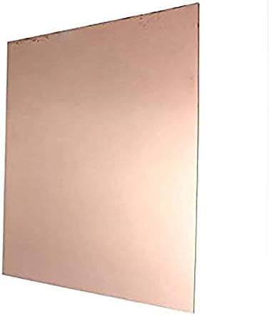 Folha de cobre Pure T2 Pure WSABC Phete de latão de cobre para suprimentos da indústria Modelo de metal de arte, 4x4x0.05inch
