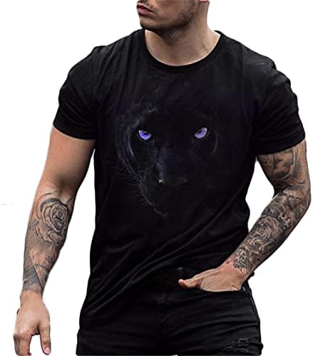 Camiseta para homens 3d Cat Print Summer camise
