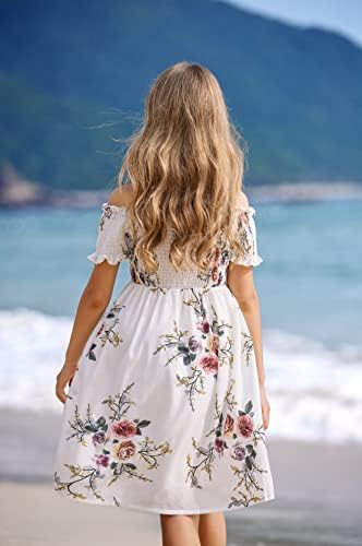 Arshiner Girls Casual Summer Floral Sundress Dress Cami Dress por 4-13 anos
