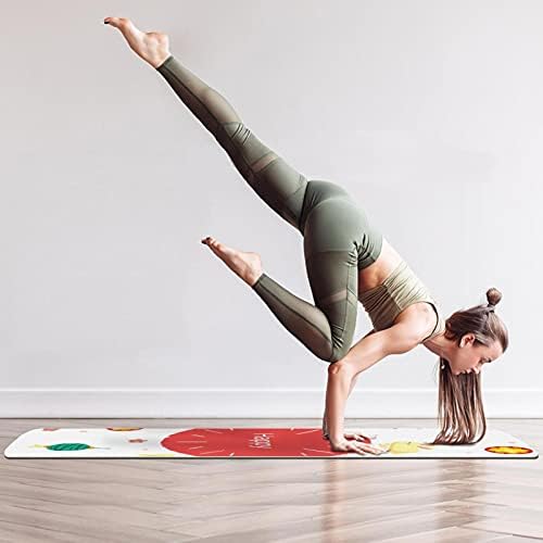 Exercício e fitness de espessura sem escorregamento 1/4 tapete de ioga com coelhos impressão simples para ioga pilates