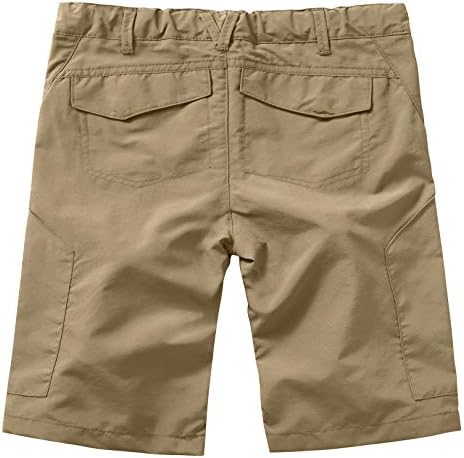 Calças Kids'Cargo, calças de caminhada para meninos jovens, calças de julgamento de uniforme de escoteiros secos ao