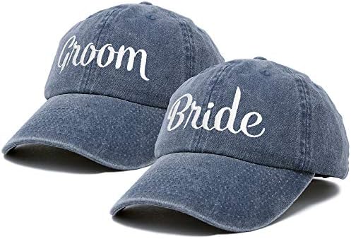 Dalix Bride noivo Papai chapéus de beisebol Caps recém -casado presente de festa de casamento