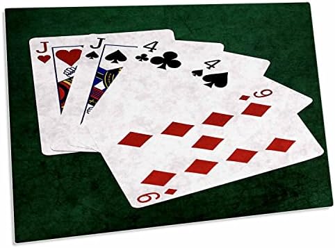 3drose poker entrega dois pares jack, quatro - manchas de mesa de mesa tapetes