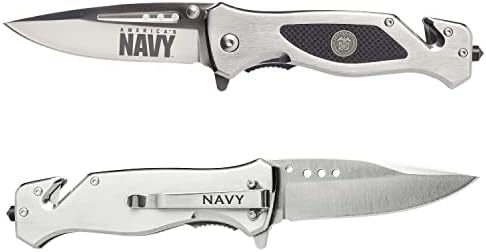 Loja de presentes militar Marinha dobrável elite faca tática - faca de resgate da Marinha Assistida na Primavera