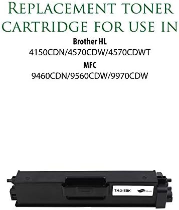 Cartucho de toner de substituição para TN-315BK-cartucho de impressora de rendimento padrão de rendimento remanufaturado para irmão